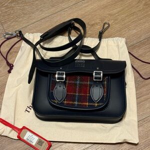 Navy Blue Royal Opera House Tartan Cambridge Satchel